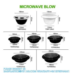 32oz BPA Free Disposable Plastic Food Container, Round With Dome Lid Takeaway