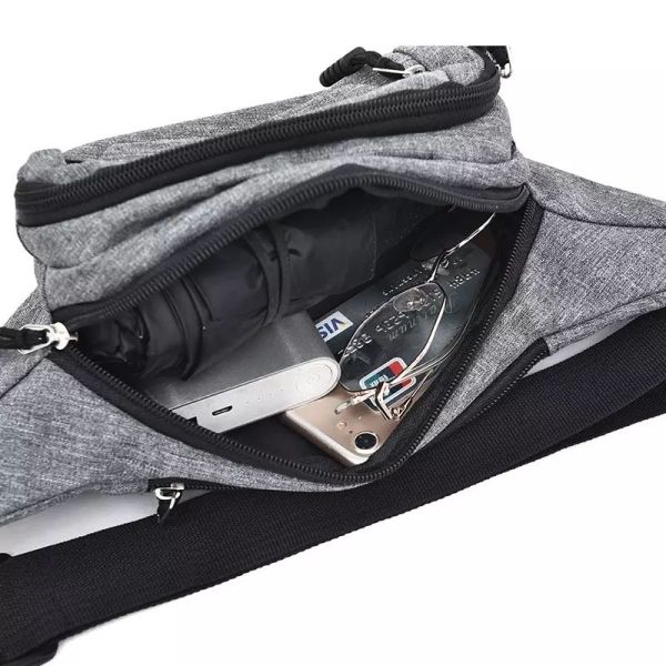 Rpet Water Resistant Waist Pack Eco Friendly Waist Pouch For Men Women Custom Print