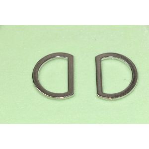 Nongranule Decorative Clothing Buttons 25mm Long D Shaped White Color