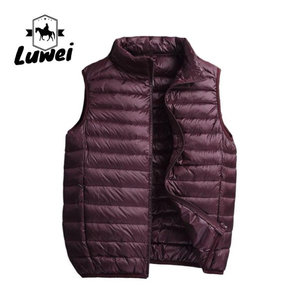 Fashion Utility Mens Bubble Vest Full Zipper Windbreaker Waistcoat