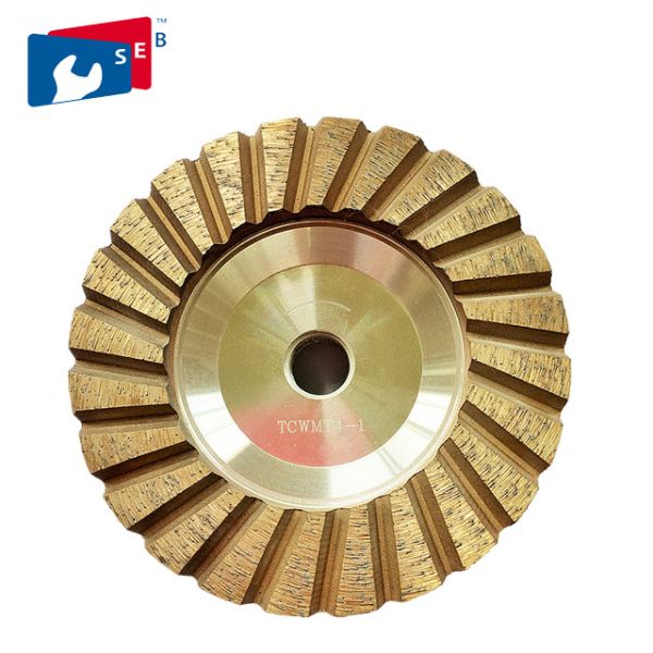 Quality 4 inch Cyclone Shape Diamond Cup Wheel with Wet Grinding for Concrete Floor wholesale