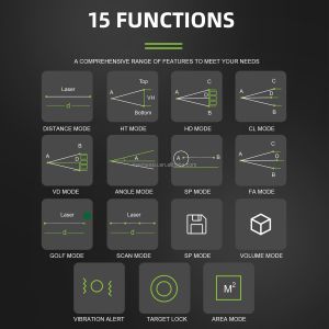 1500m Range Finder Monocular Telescope Hunting Rangefinder Golf Distance Meter