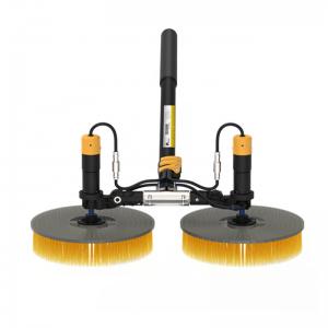 China 7.5m Lithium Battery Telescopic Solar Panel Cleaning Brush Double Head on sale