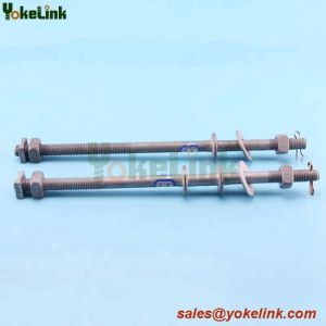 High quality HDG Double Upset spool bolt 5/8 x 18'' for Poleline hardware