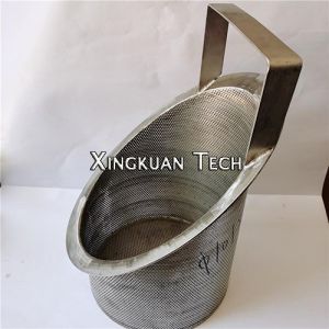 Pipeline Basket Stainless Steel Filter Screen With Bevel Mouth