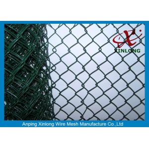 Road / Courtyard Jet Black Chain Link Fence / Diamond Wire Mesh