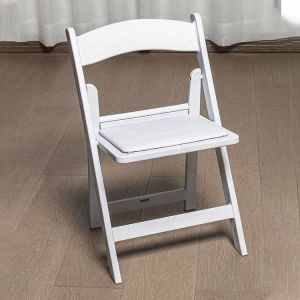 Modern Simple Small Portable White Plastic Resin Folding Dining Chairs for Hotel