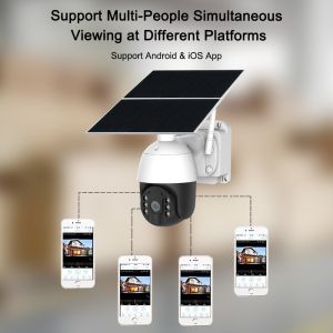 2MP 20W Slicing Solar Panel Powered Camera IP65 Weatherproof 4G Outdoor Solar