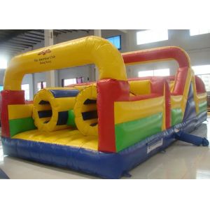 Attractive Small Tarpaulin Inflatable Obstacle Courses Bright Silk Printing