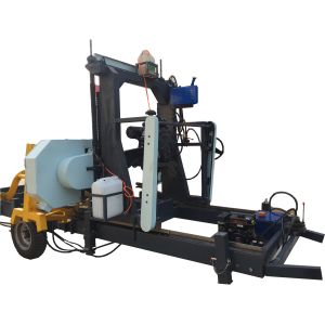 Horizontal Wood Sawmill Portable Band Saw Machine with Hydraulic Log Loading Arm