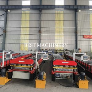 G550mpa GI Wave Corrugated Panel Roll Forming Machine Color Steel Profile