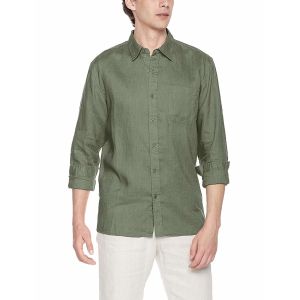 China 100% Linen Men'S Long Sleeve Woven Shirt Fall summer button down shirts on sale
