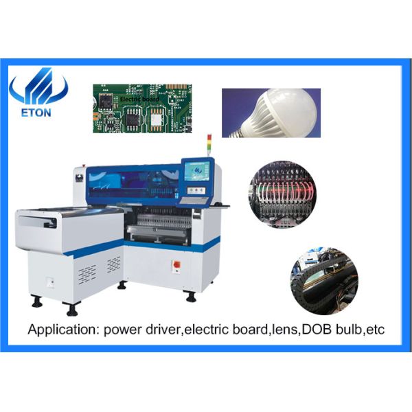 SMT machine can mount components for 0402-17mm, producing lens,led tube,led bulb