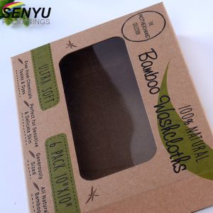 Kraft paper handmade soap packaging box with pvc window