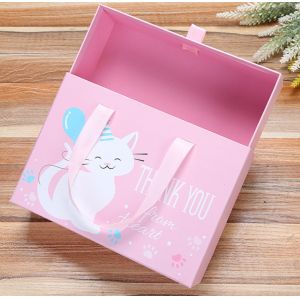 High Smoothness 300 Grams Drawer Gift Box With Ribbon Handle