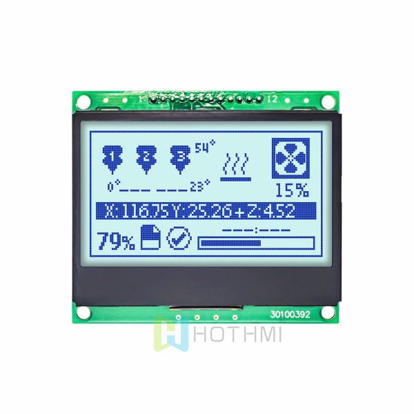 3.0" 128x64 Graphic LCD Display Module | ST7565R | SPI | Gray Background with