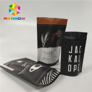 China Aluminum Foil Stand Up Coffee Pouches Packaging Custom Size With Valve / Zipper on sale