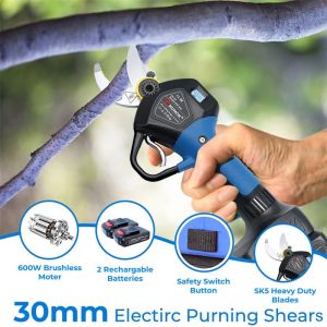 30mm Lithium Battery Garden Shears Handheld For Orchards electric pruning shears