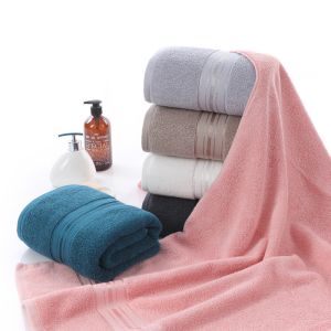 China Solid Pure Cotton Beach Bath Towel Thickened Household Large Towel for Convenience on sale