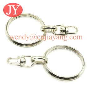 jiayang nickel plated 30mm split key ring with eight hook