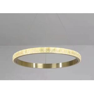 Decorative Lamp Led Chandelier Chrome Round Ring Lighting Large Modern Crystal