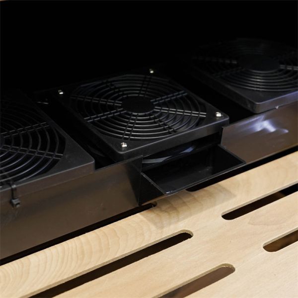 Electronic Humidor Cabinet Cigar Cooler Humidifier With Brown Wood Frame