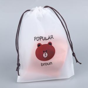 Eva Plastic Drawstring Bag Travel Split Shoe Storage Bag Bear Wash Towel