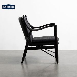 Home Furniture Modern Nordic Wabi Sabi Style Solid Wood Lounge Chair Soft Padded