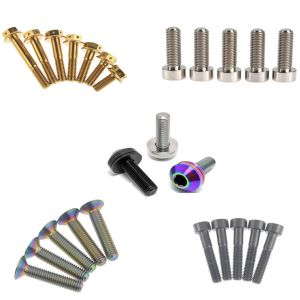 Custom M14x1.25 Hex Head Automotive Flange Bolts Titanium Alloy Polished Surface