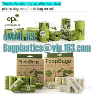 Pet Dog Waste bags Poop Pooper Scoopers for Bags on Board biodegradable 5 Color