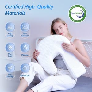 Pillow for Side Sleeper Body Pillow for Adults Memory Foam Pillow with U-Shaped