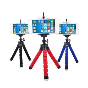 Mini Portable Flexible Sponge Octopus Tripod Stand Mount With Holder For GoPro