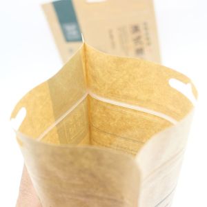 Heat Seal Biodegradable Stand Up Pouches Compostable Resealable Bags