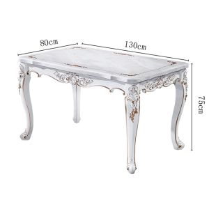 European Retro Paint Rectangular Marble Dining Table
