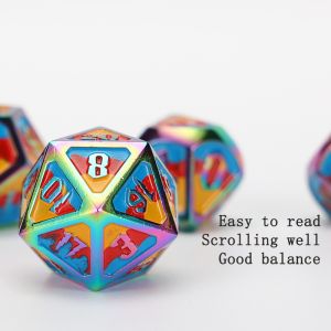 China Custom metal and plastic dice D20 game D & D polyhedron DND dice set RPG dice on sale