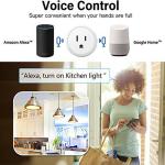 Smart Socket US Wifi Plug with Surge Protector, Voice Control Smart outlet Work