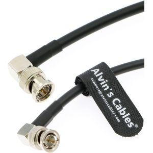 12G BNC Coaxial Cable HD SDI BNC Male To Male L Shaped For 4K Video Camera 1M