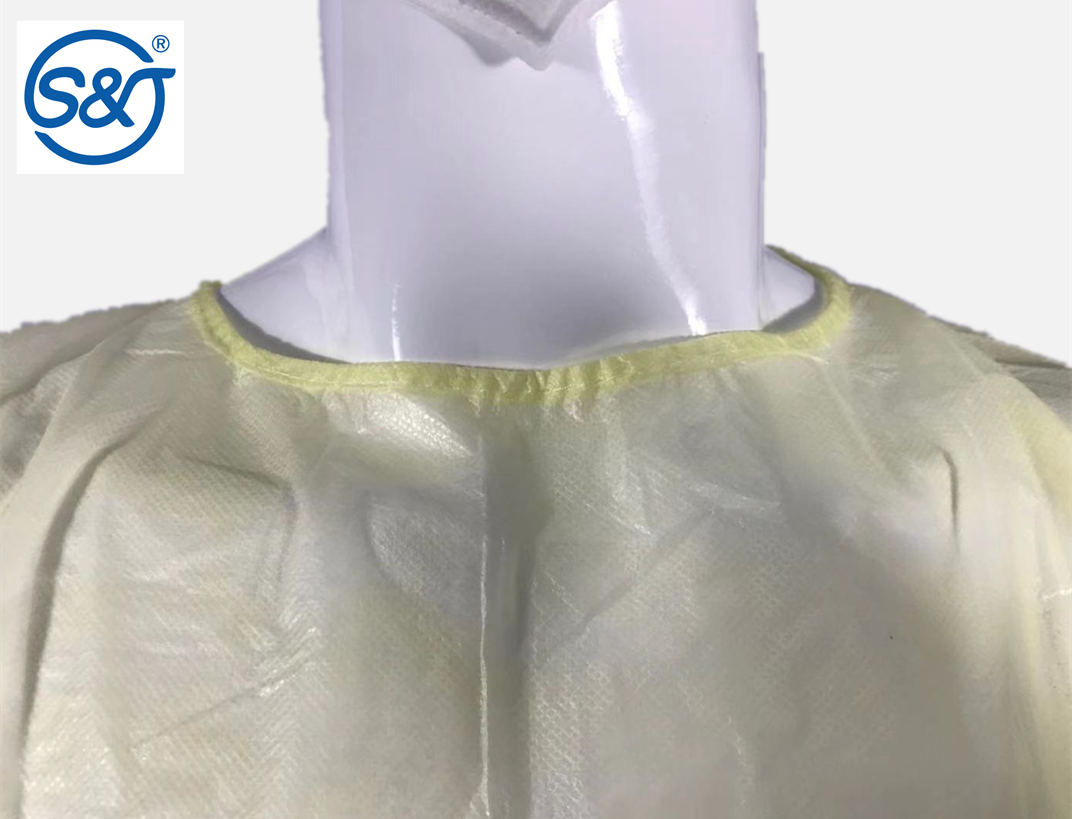 Disposable Isolation Gown 30-65g Non-woven surgical disposable isolation gown disposable uniform
