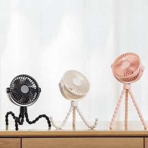 Oscillating Portable USB Fan 6 Inch Desk Tripod Clip On Fan With 360 Degree