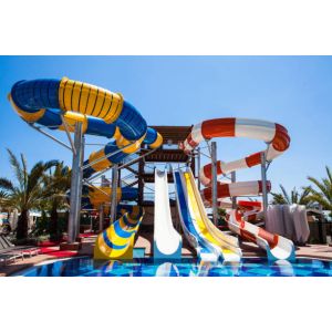 Customized Body Water Slide Bright Color FRP Large Aqua Park Equipment
