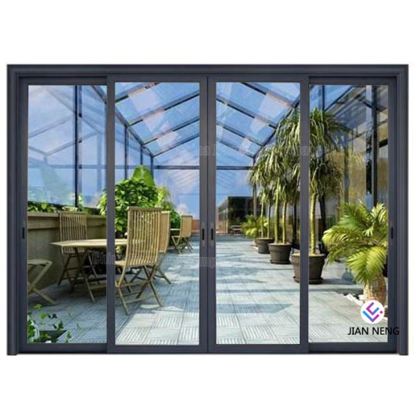 Quality Thermal Break Aluminium Sliding Glass Doors Color Optional With Security System wholesale