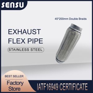 China Stainless Steel Double Braids Auto Exhaust Flexible Pipe 45X200mm on sale
