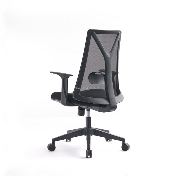 Metal Type Stainless Steel Office Computer Chair with Lumbar Support and Revolving Design