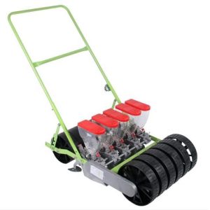 Cheap Hand Propelled Agriculture Equipment Vegetable Seeder Machine 4 Row Seed Depth Adjustable for sale