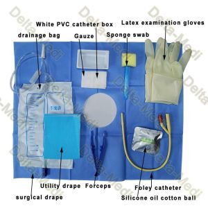 Cheap Clinic Urethral Catheter Kit With Drainage Bag Foley Catheter Catheter Box for sale