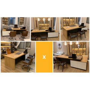 MDF Aluminum E1 Panel Executive Manager Table Anti Scrape