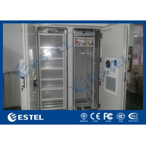 China Dustproof Two Compartments Base Station Cabinet Outdoor With Cooling System on sale