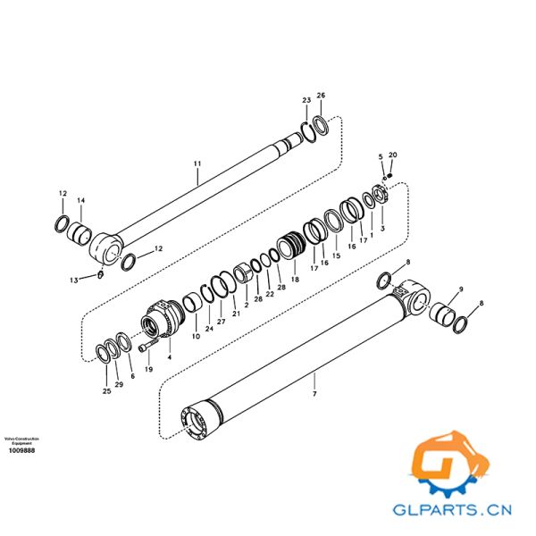 EC360 EC360B EC330B Excavator Bucket Cylinder VOE14501282 VOE14523667 For Volvo