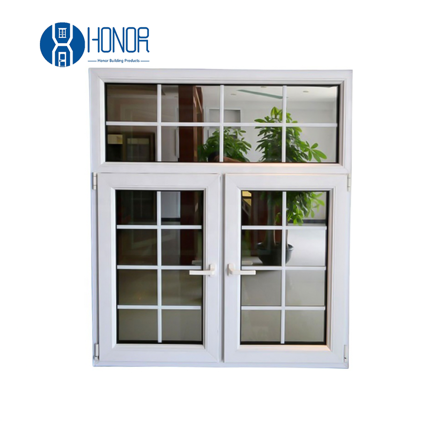 Factory Customization Standard Design PVC UPVC Casement Windows Single Double
