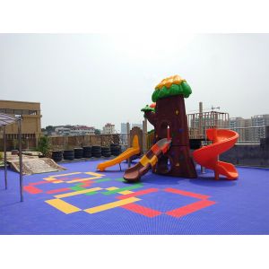 Kids Playground Interlocking Sports Flooring System Environmentally Friendly